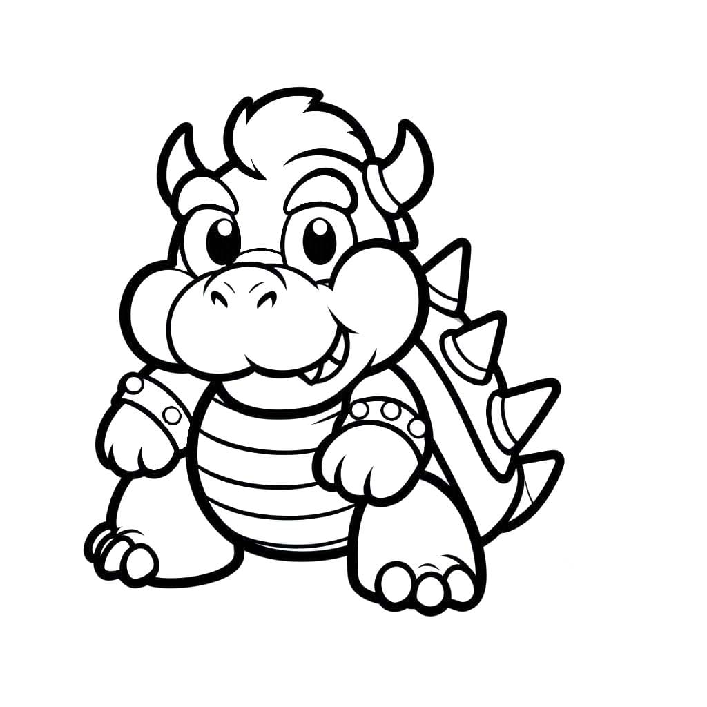 Nakreslete Bowser zdarma omalovánka