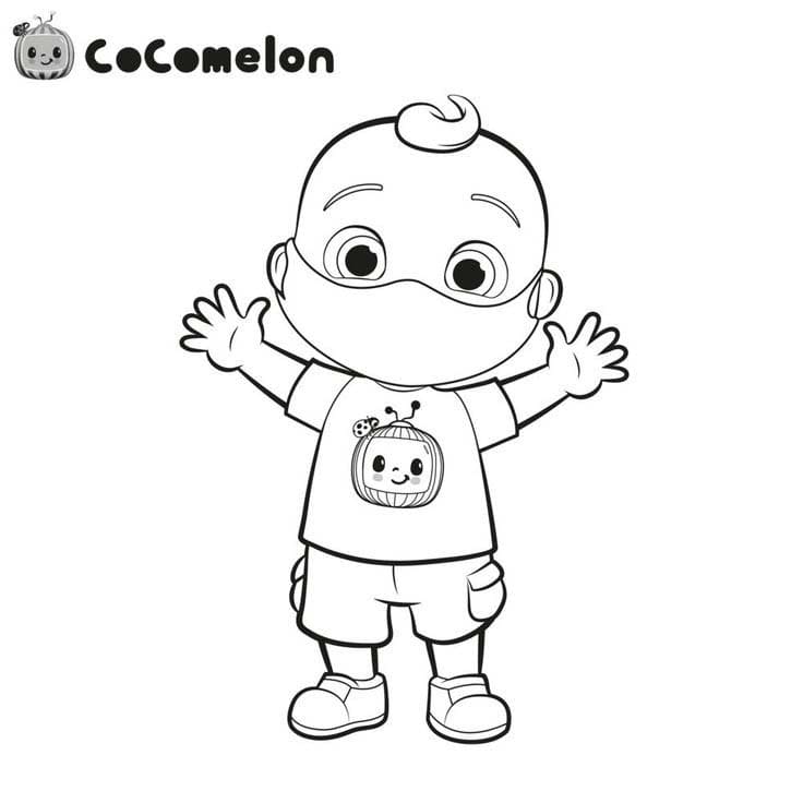 Nakreslete Cocomelon základní tisknutelné omalovánka