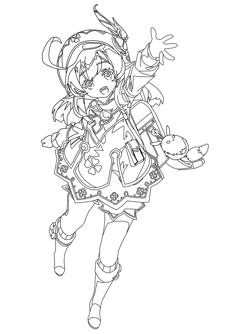 Nakreslete Genshin Impact Klee omalovánka