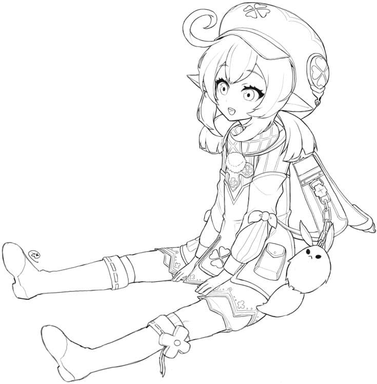 Nakreslete Klee v Genshin Impact omalovánka