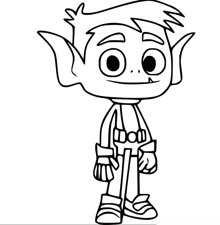 Nakreslete Mladí Titáni do toho tisknutelné pro děti omalovánka