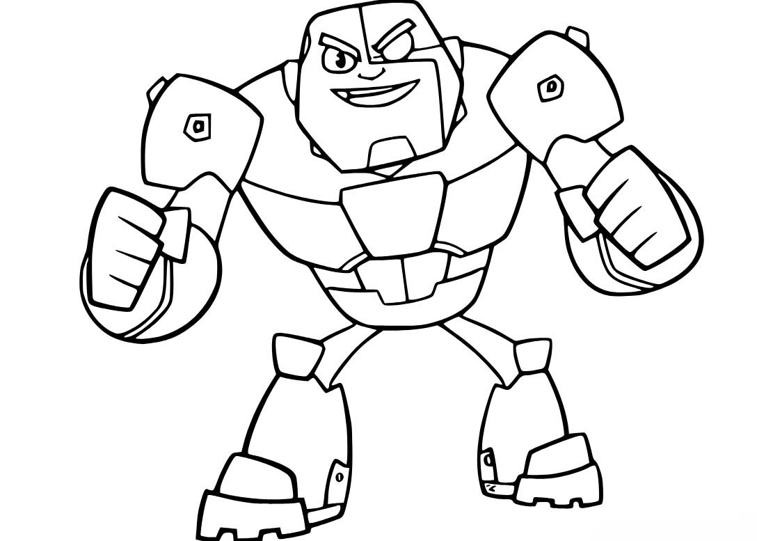 Nakreslete Mladí Titáni do toho základní u dětí omalovánka