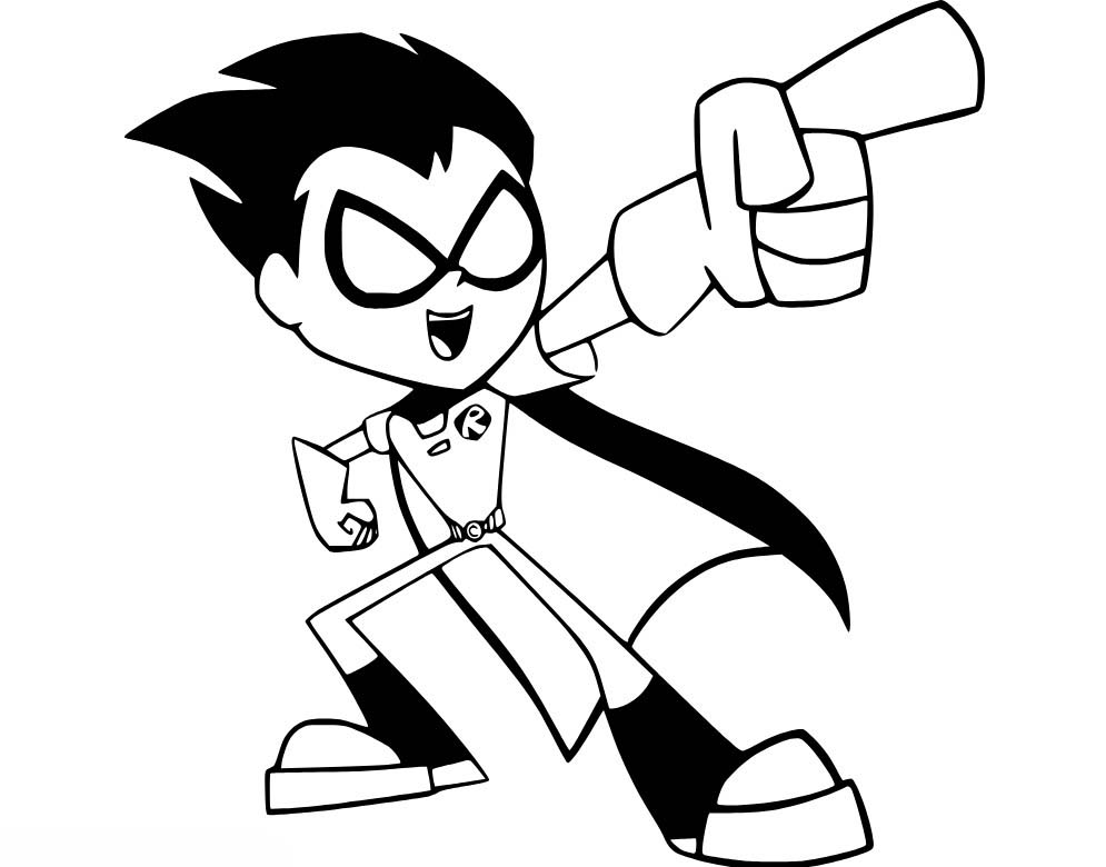 Nakreslete Mladí Titáni do toho zdarma prostý omalovánka