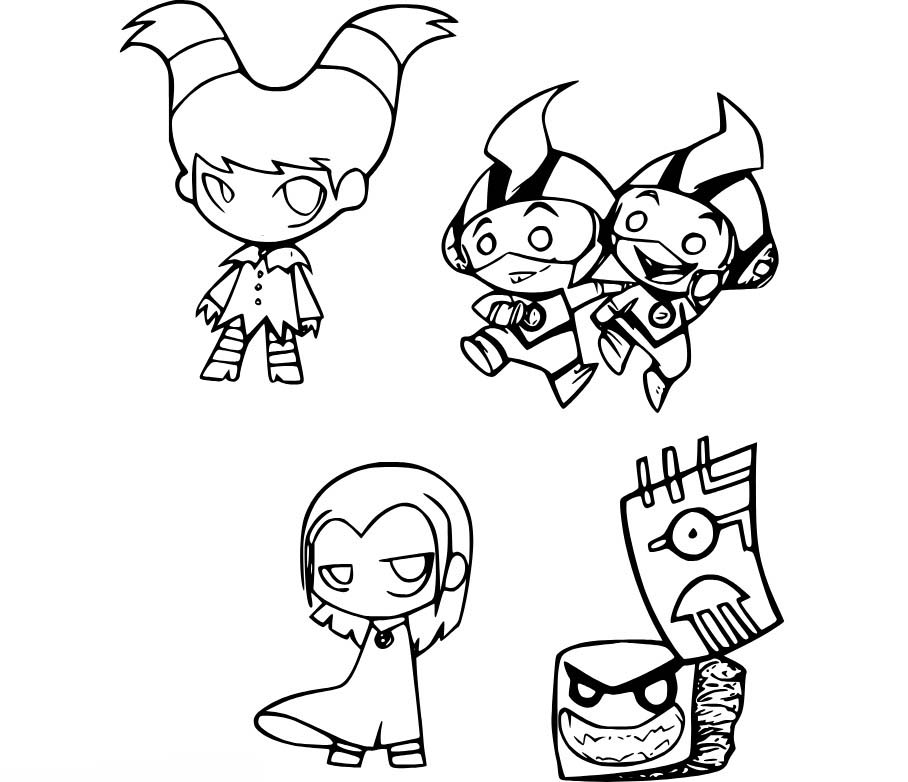 Nakreslete Mladí Titáni do toho zdarma snadný omalovánka