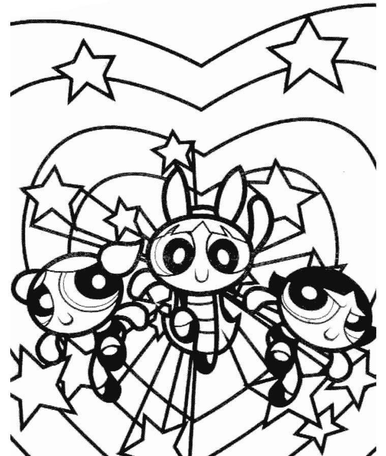 Nakreslete Powerpuff Girls 1 omalovánka