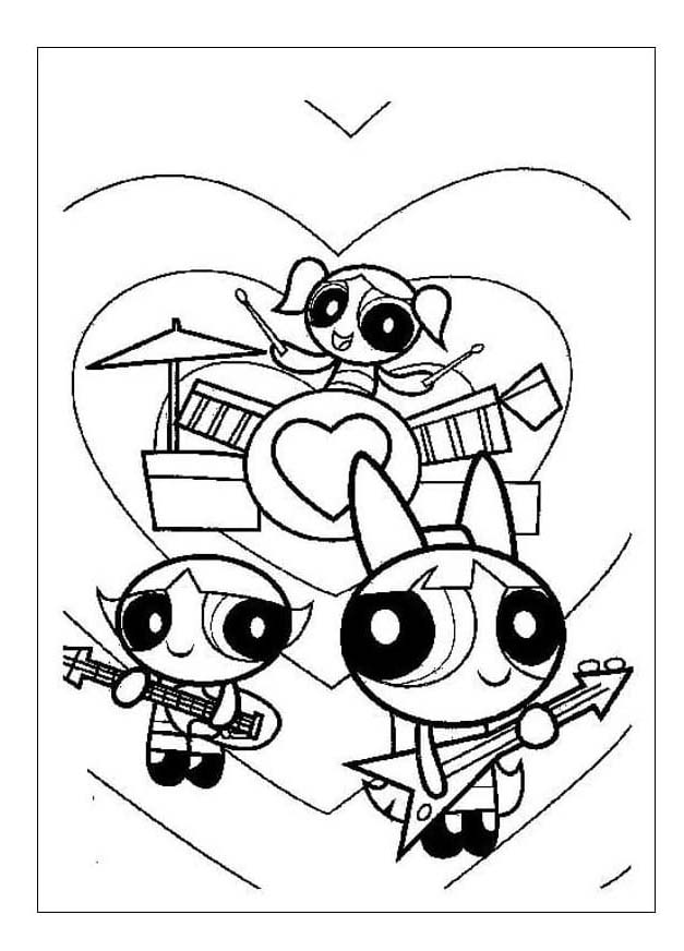 Nakreslete Powerpuff Girls 5 omalovánka