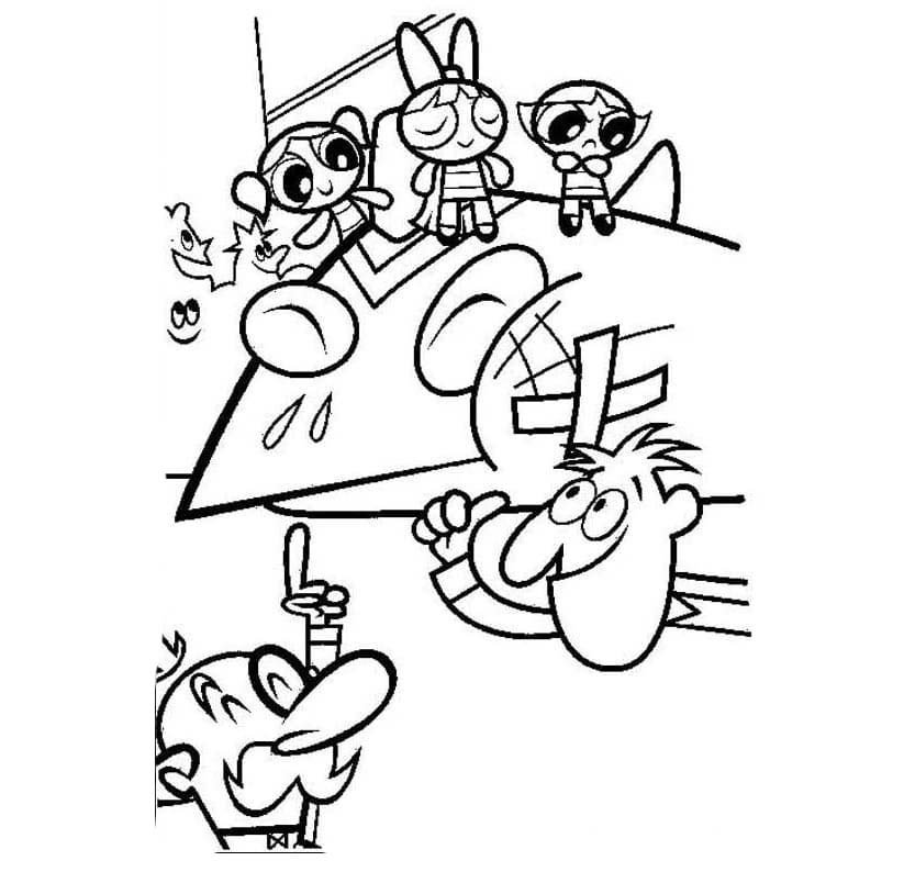 Nakreslete Powerpuff Girls 6 omalovánka