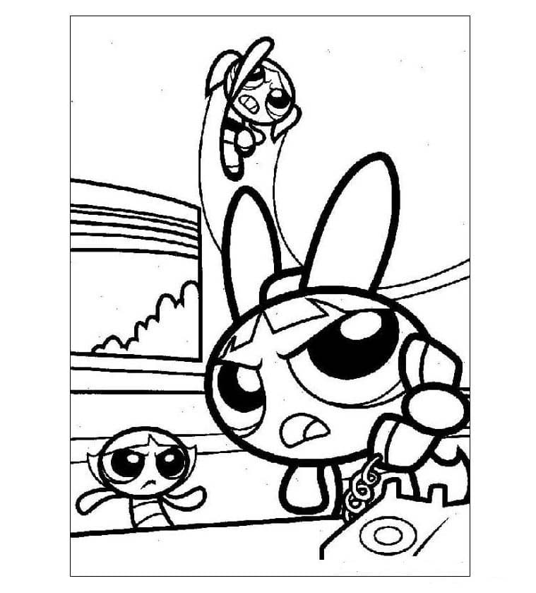 Nakreslete Powerpuff Girls 8 omalovánka