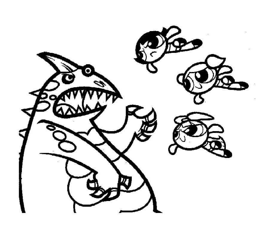 Nakreslete Powerpuff Girls velmi základní omalovánka