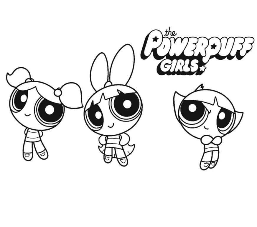 Nakreslete Powerpuff Girls základní omalovánka