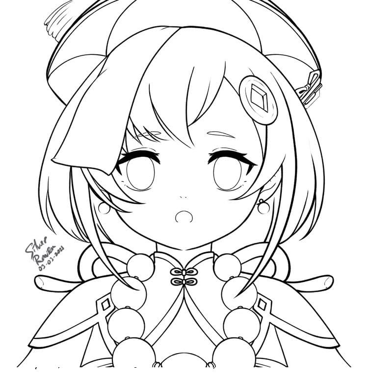 Nakreslete Qiqi v Genshin Impact omalovánka