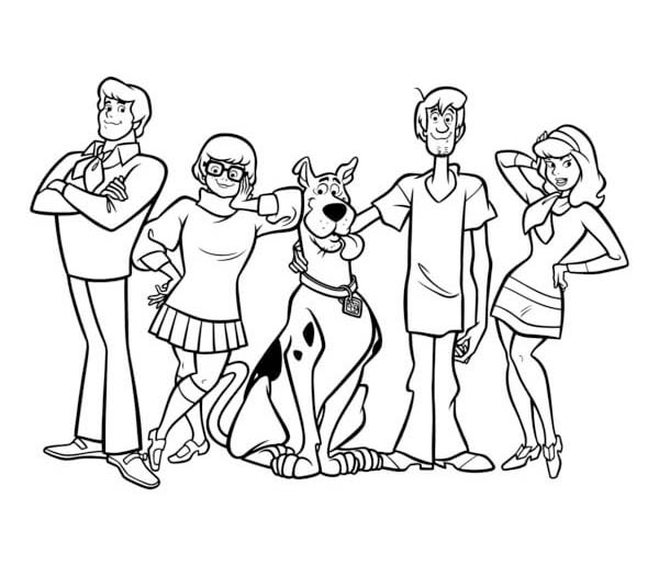 Nakreslete Scooby Doo prostý omalovánka