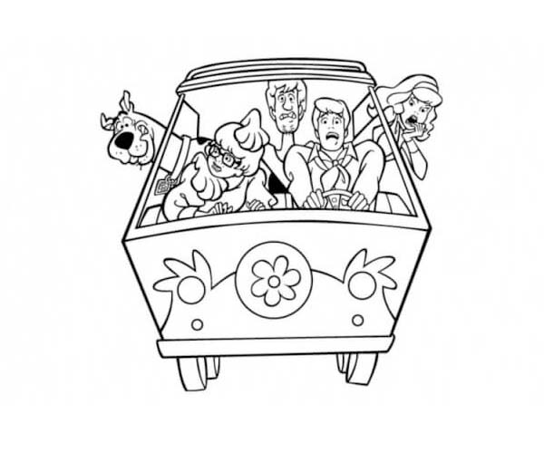 Nakreslete Scooby Doo tisknutelné pro děti omalovánka