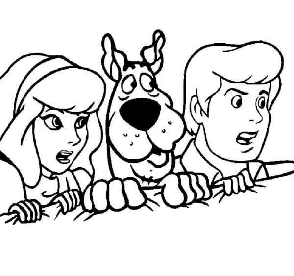 Nakreslete Scooby Doo zdarma pro děti omalovánka