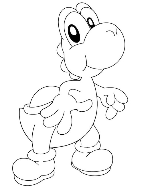 Nakreslete Yoshi velmi prostý omalovánka