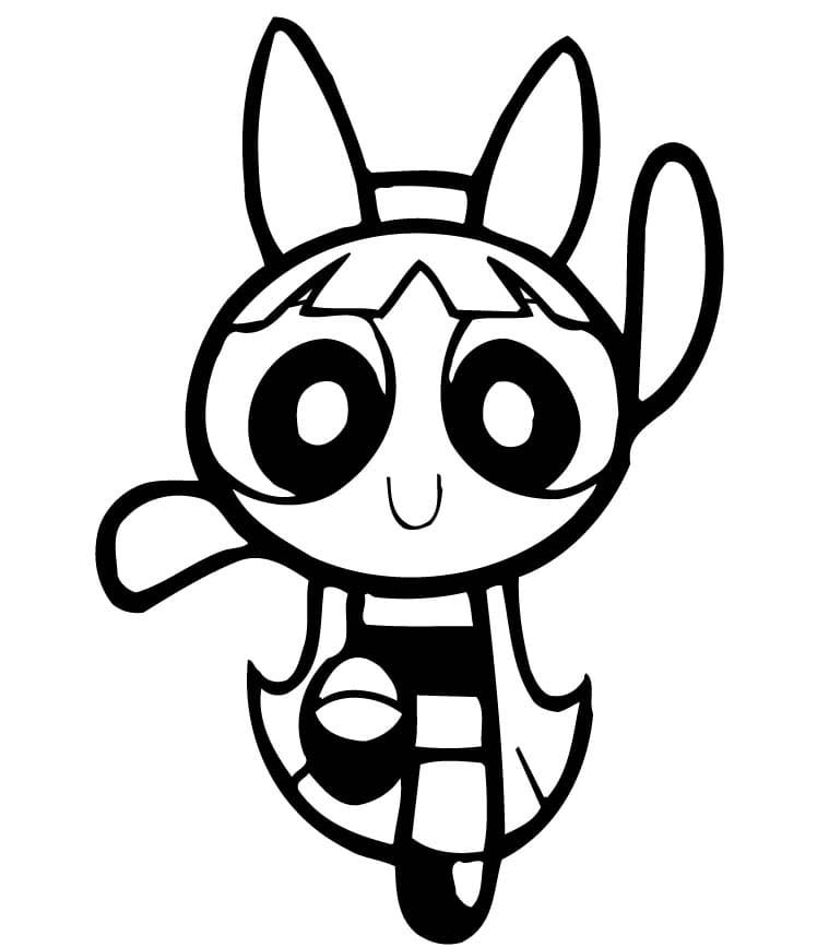 Powerpuff Girls snadný u dětí omalovánka