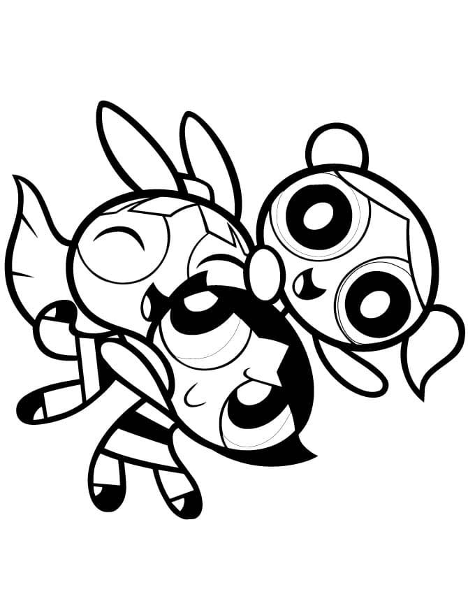 Powerpuff Girls velmi prostý omalovánka