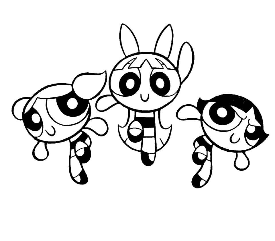 Powerpuff Girls zdarma pro děti omalovánka