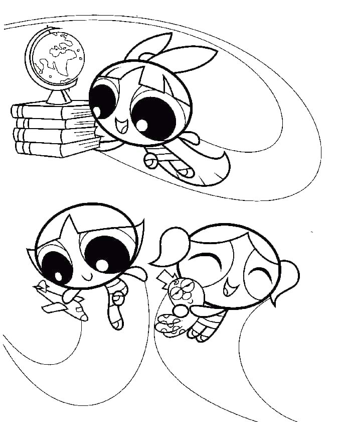 Prostý Powerpuff Girls omalovánka