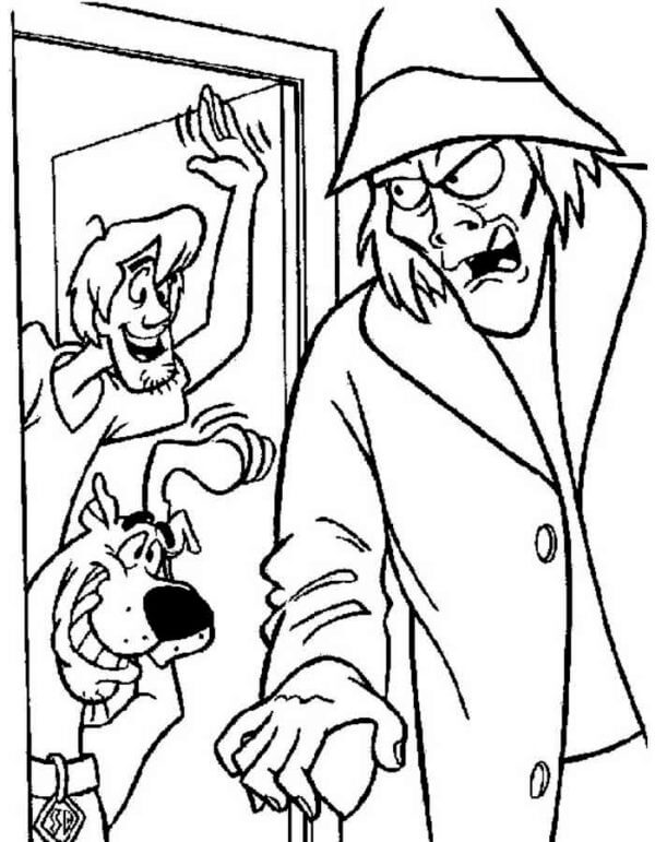 Scooby Doo zdarma pro děti omalovánka