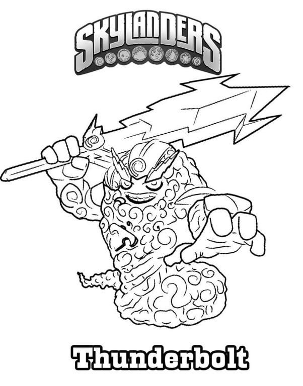 Skylanders tisknutelné omalovánka