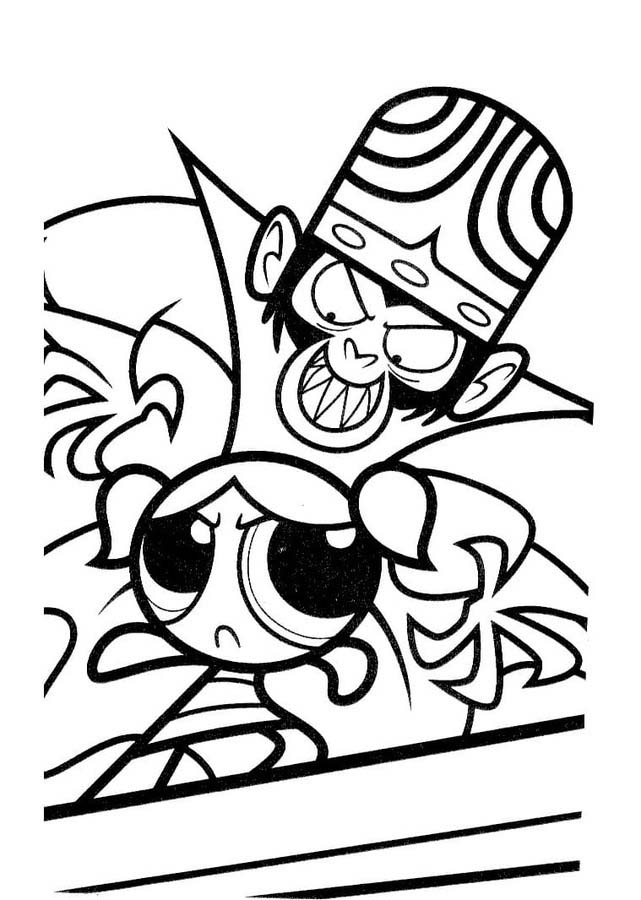 Snadný Powerpuff Girls omalovánka