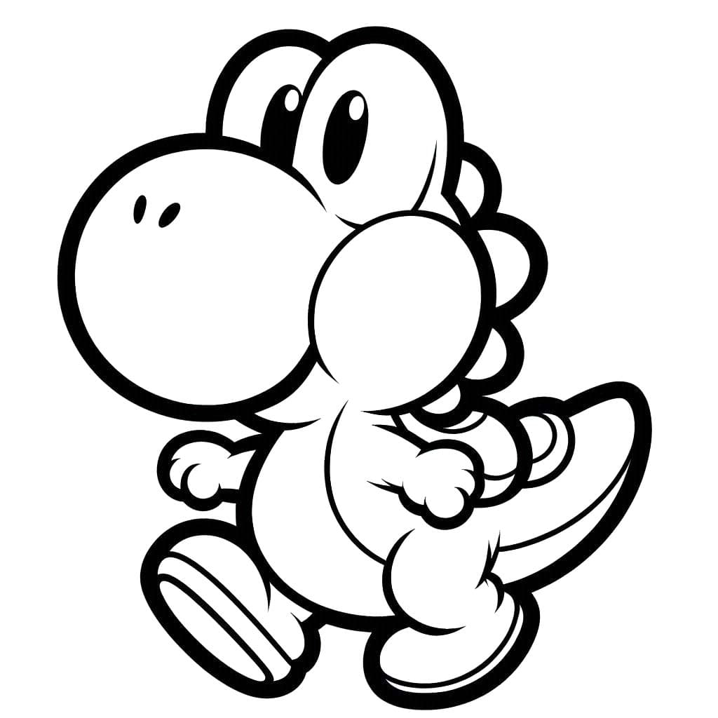 Yoshi k vytisknutí zdarma omalovánka