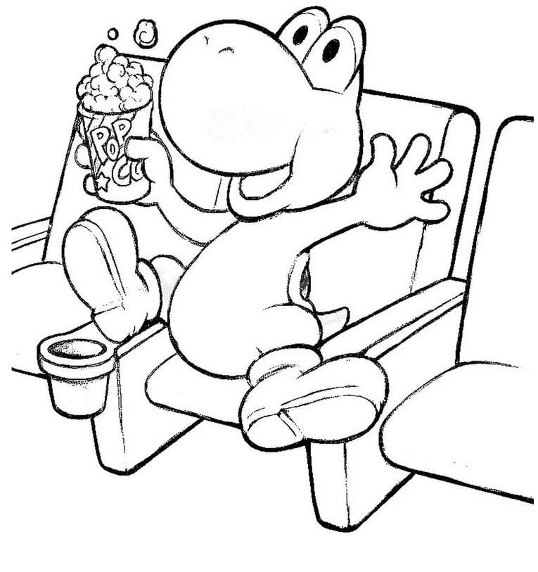 Yoshi snadný omalovánka