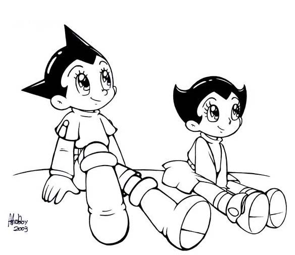 Astro Boy k vytisknutí zdarma omalovánka