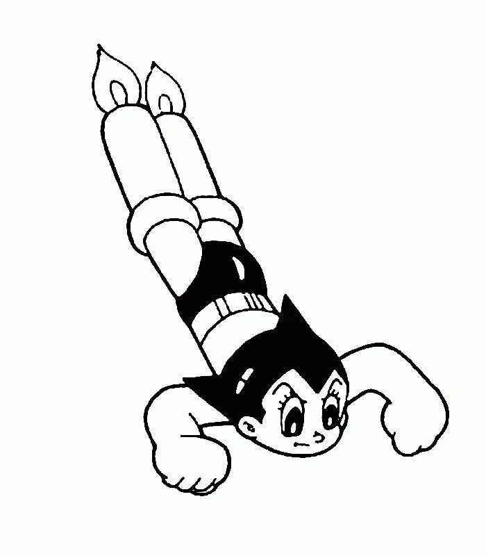 Astro Boy k vytisknutí omalovánka