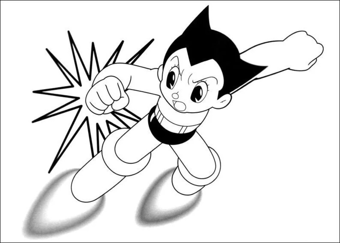 Astro Boy pro děti omalovánka