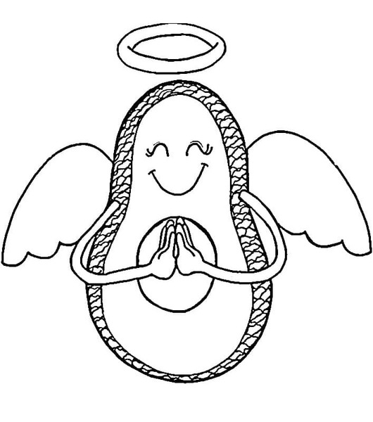 Avokádo zdarma prostý omalovánka