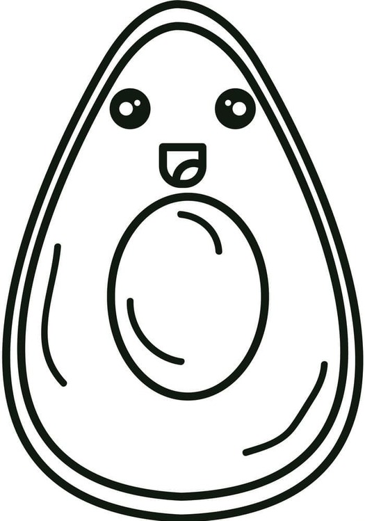 Avokádo zdarma snadný omalovánka