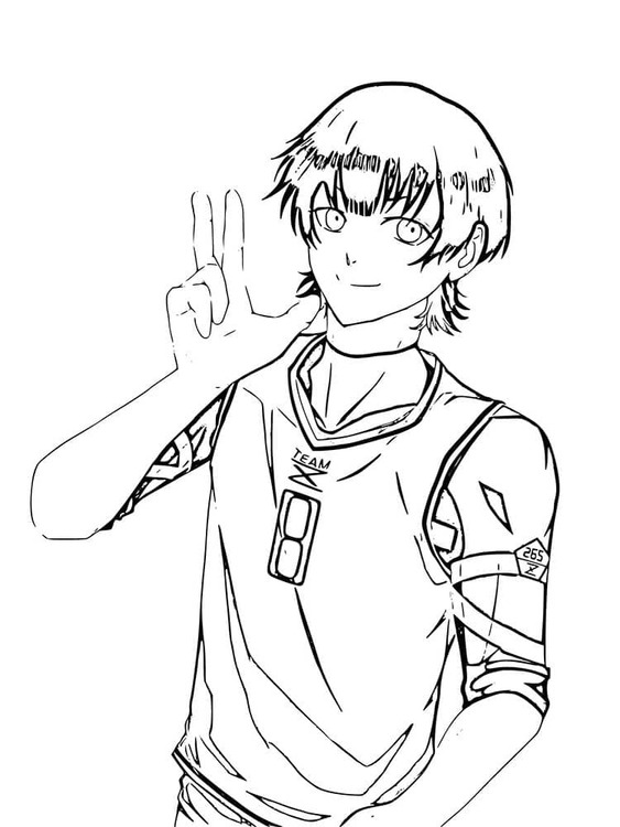 Blue Lock jednoduché u dětí omalovánka