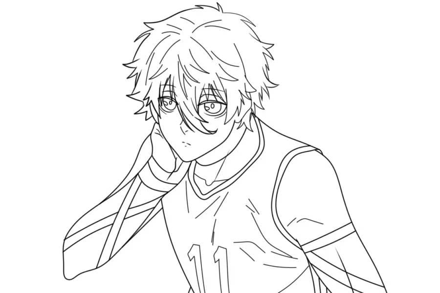 Blue Lock zdarma omalovánka