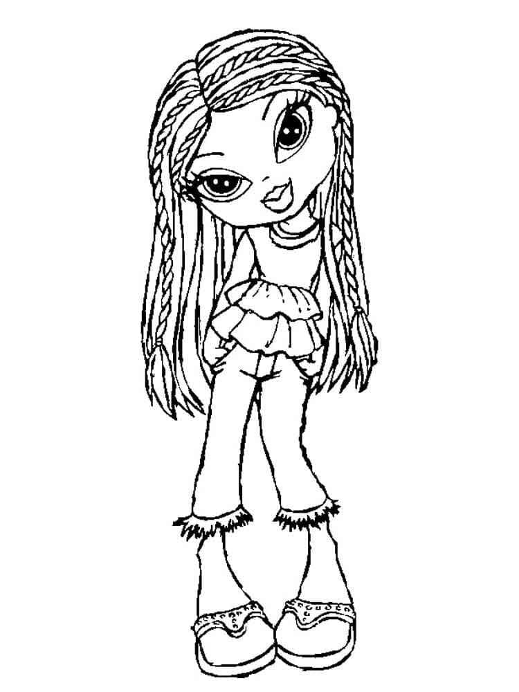 Bratz zdarma omalovánka