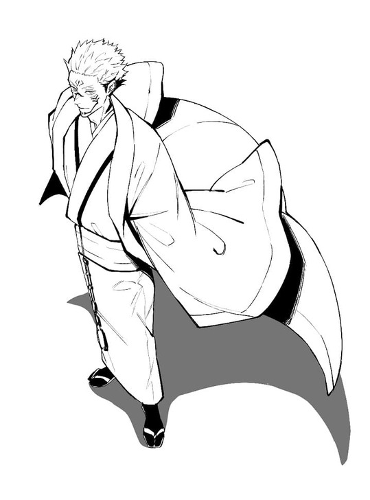 Jujutsu Kaisen snadný u dětí omalovánka