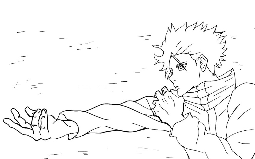 Jujutsu Kaisen základní omalovánka