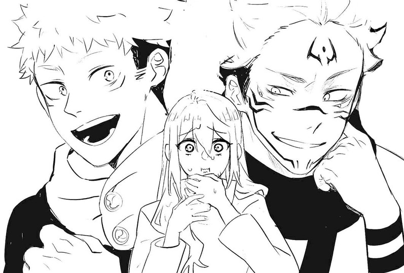 Jujutsu Kaisen zdarma prostý omalovánka