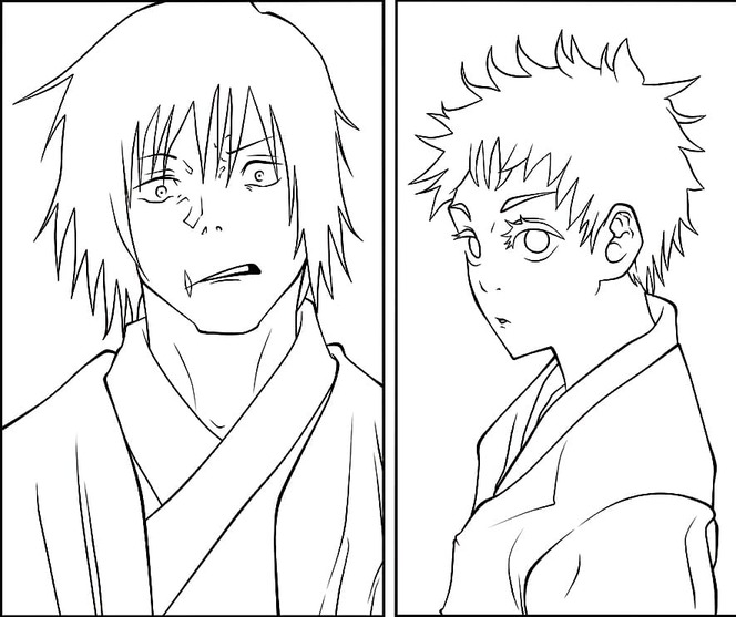 Jujutsu Kaisen zdarma snadný omalovánka