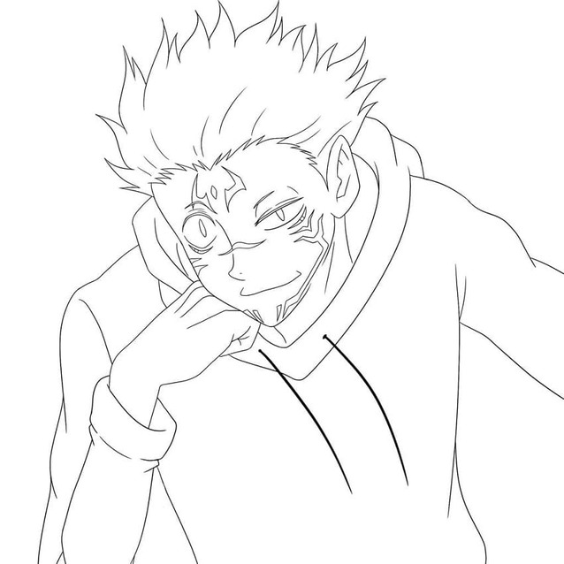 Jujutsu Kaisen zdarma základní omalovánka