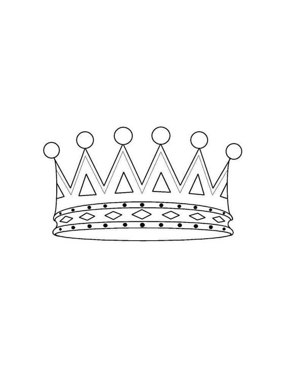 Koruna prostý omalovánka