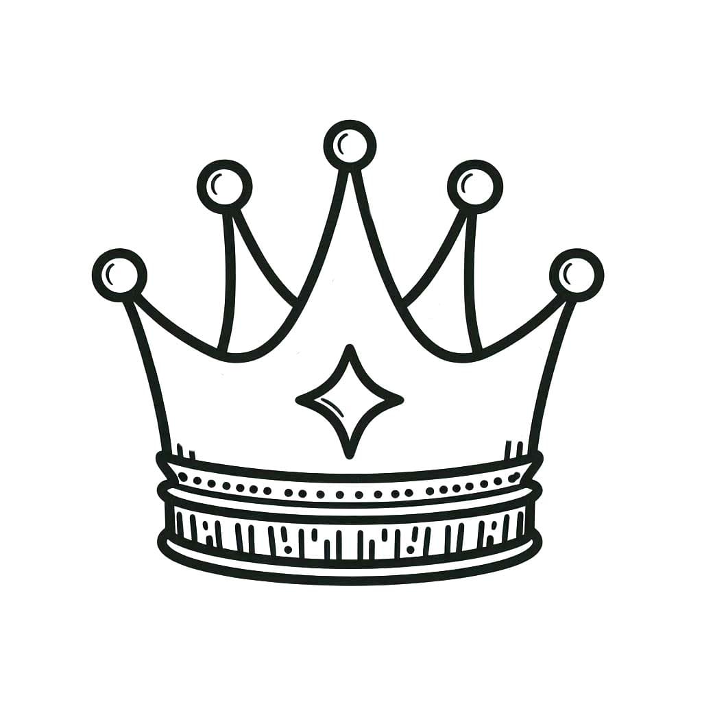 Koruna snadný tisknutelné omalovánka