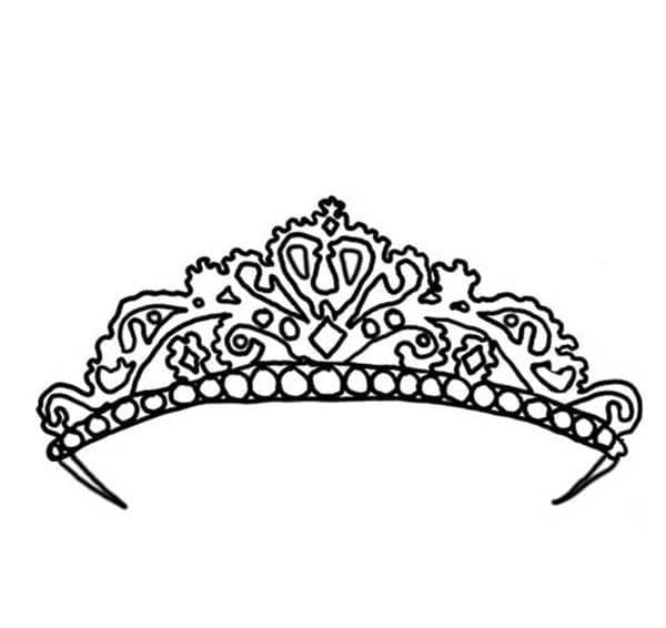 Koruna snadný u dětí omalovánka