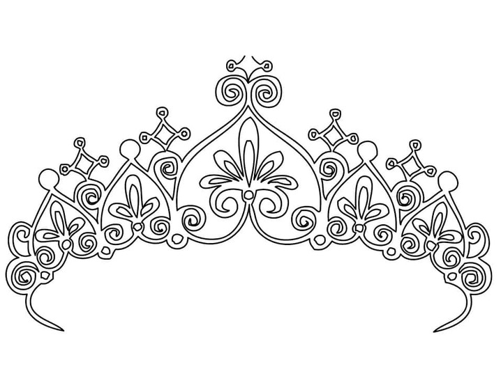 Koruna tisknutelné omalovánka