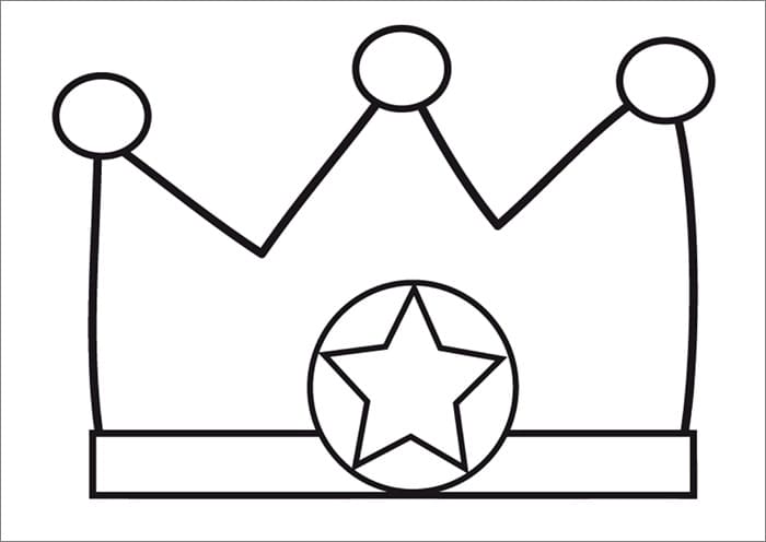 Koruna velmi prostý omalovánka