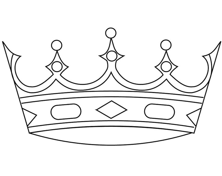 Koruna základní tisknutelné omalovánka