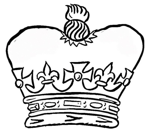 Koruna zdarma prostý omalovánka