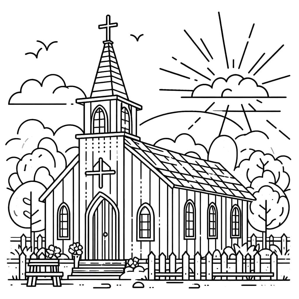 Omalovánka Kostel 4