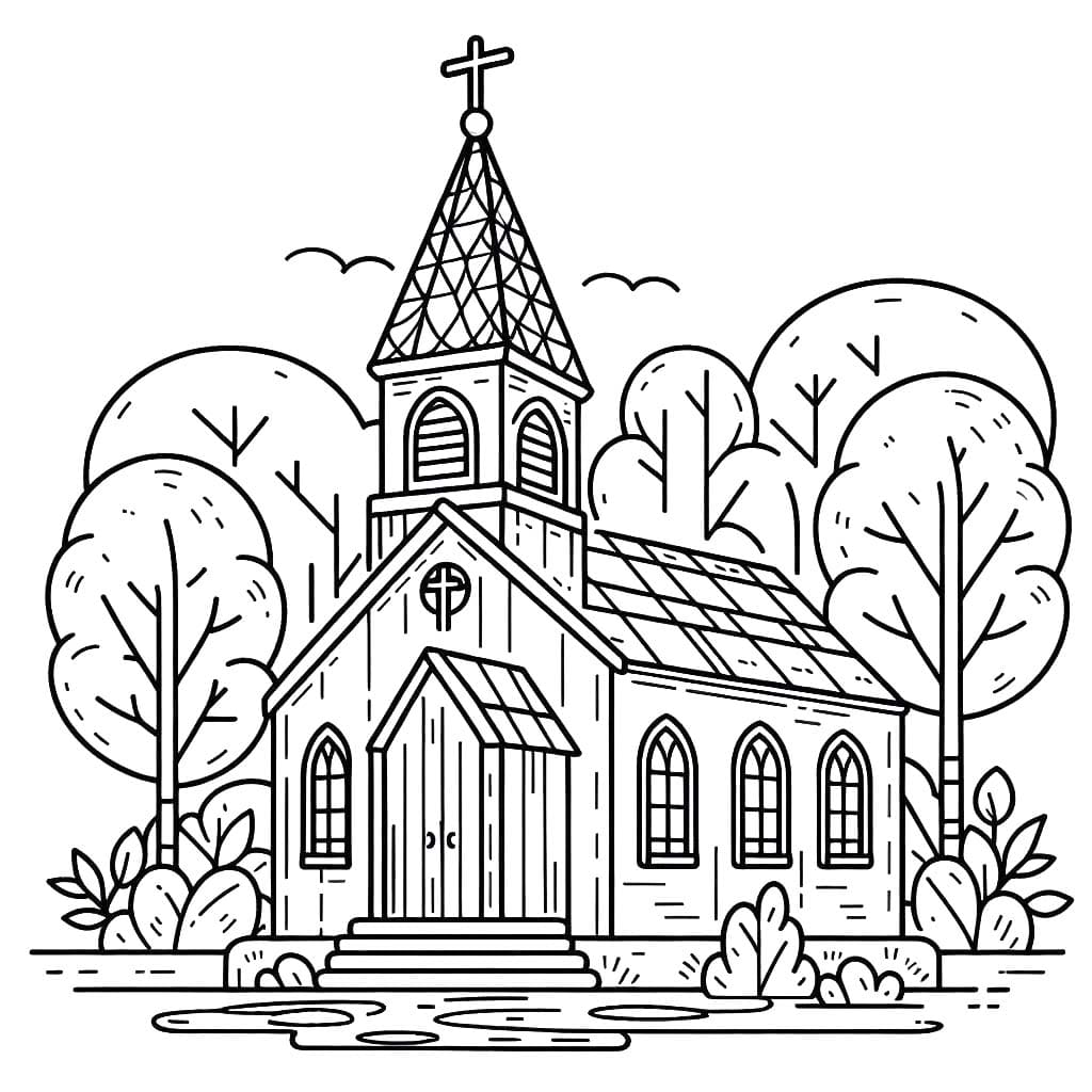 Omalovánka Kostel 5
